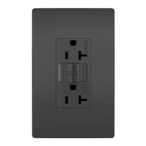 PASS AND SEYMOUR 2097-TRWRBK GFCI Receptacle, Weather Resistant, 20A, 125V | CH4JGY