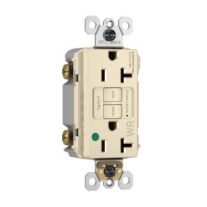 PASS AND SEYMOUR 2097HGTRWRLA GFCI Receptacle, Hospital Grade, Tamper Resistant, 20A | CH4DFU