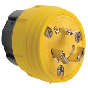 PASS AND SEYMOUR 24W49 Locking Plug, 250V, Yellow | CH3ZRK