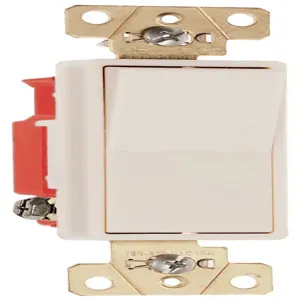 PASS AND SEYMOUR 2621-LA Decorator Paddle Switch, Light Almond, 120V, Single Pole | CH4KFN