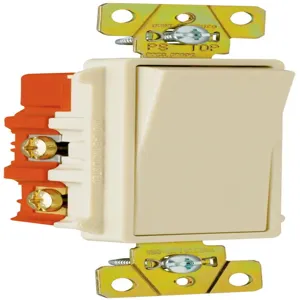 PASS AND SEYMOUR 2624-I Decorator Paddle Switch, Ivory, 120V 4 Way | CH4KEZ