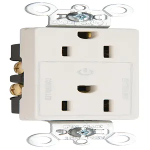 PASS AND SEYMOUR 26252-CHLA Duplex Receptacle, Half Controlled Plug Load, 15A, Light Almond | CH4CHA