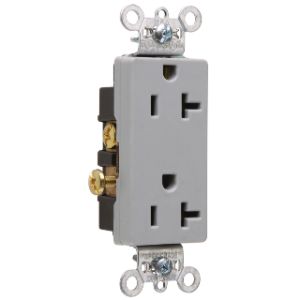 PASS AND SEYMOUR 26342-GRY Heavy Duty Duplex Receptacle, 20A, 125V, Gray | CH4DNH