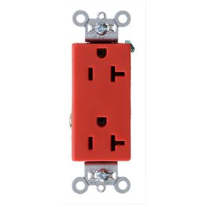 PASS AND SEYMOUR 26342-RED Hochleistungs-Duplex-Steckdose, 20 A, 125 V, rot | CH4DNJ