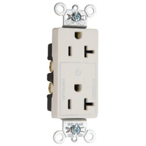 PASS AND SEYMOUR 26352CHW Duplex Receptacle, Half Controlled Plug Load, 20A, White | CH4CHU