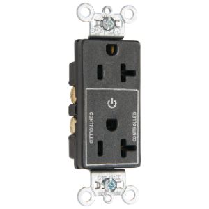 PASS AND SEYMOUR 26352CH-BL Duplex Receptacle, Half Controlled Plug Load, 20A, Blue | CH4CHM