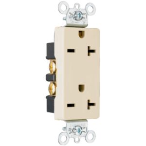 PASS AND SEYMOUR 26852-I Heavy Duty Duplex Receptacle, 20A, 250V, Ivory | CH4DMW