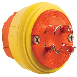 PASS AND SEYMOUR 26W75AM Locking Plug, 20A, 250V | CH4KQP