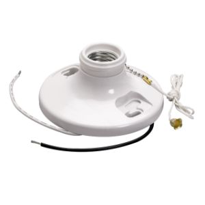PASS AND SEYMOUR 280-WH6 Medium Base Lampholder, 250 V, White | CH4EXH