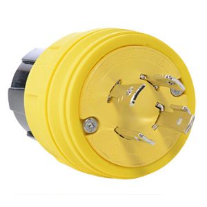 PASS AND SEYMOUR 28W76 Locking Plug, 120V, Yellow | CH3ZTH