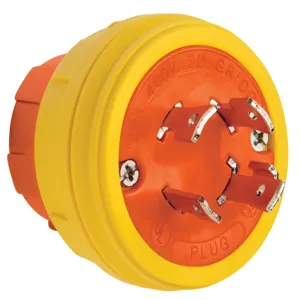 PASS AND SEYMOUR 28W76AM Locking Plug, 30A, 480V | CH4KQX