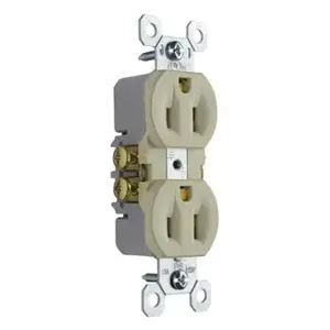 PASS AND SEYMOUR 3232-I Duplex Receptacle, 15A/125V, Ivory | CH3ZAQ