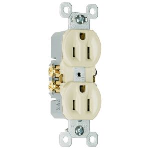 PASS AND SEYMOUR 3232-S Duplex Receptacle, 15A/125V, Brown | CH3ZAN