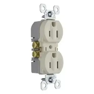 PASS AND SEYMOUR 3232-TRNALA Tamper Resistant Duplex Receptacle, NAFTA-Compliant, 15A/125V, Light Almond | CH3YZX