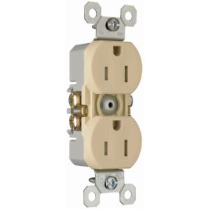 PASS AND SEYMOUR 3232TRSI manipulationssichere Duplex-Steckdose, selbsterdend, 15 A/125 V, Elfenbein | CH3ZAW