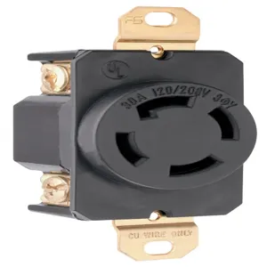 PASS AND SEYMOUR 3430 Single Locking Receptacle, 30A | CH3ZZF