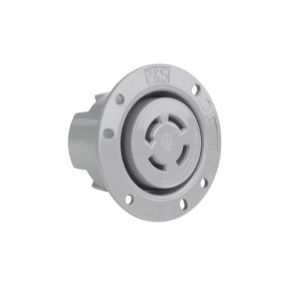 PASS AND SEYMOUR 3435-SS Flanged Outlet, 30A, Gray, 120V, 4 Wire | CH3ZZC
