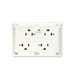 PASS AND SEYMOUR 420-HW Quad Receptacles, Hospital Grade, White | CH4DXG