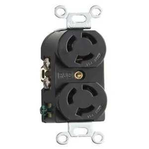 PASS AND SEYMOUR 4550 Single Locking Receptacle, 15A, 250V | CH3YRB