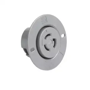 PASS AND SEYMOUR 4715-SS Flanged Outlet, 15A, Gray, 125V, 10-18 Awg, 3 Wire | CH3YQV