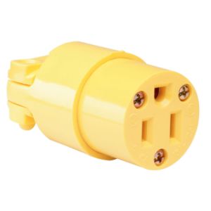 PASS AND SEYMOUR 4887-Y Connector, Yellow, 125V, Double Pole, 12-14 Awg | CH4EYL
