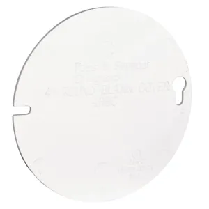 PASS AND SEYMOUR 4RBC-W Cover, Round Flat, 4 Inch, 50Pk, White | CH4CGE