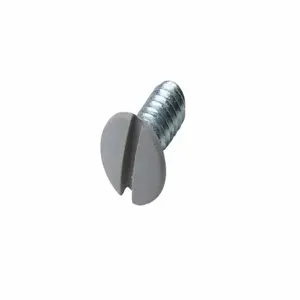 PASS AND SEYMOUR 509-GRY Wall Plate Screws, Oval Head Milled Slot, 6 x 32 Thread, Gray | CH4MVA