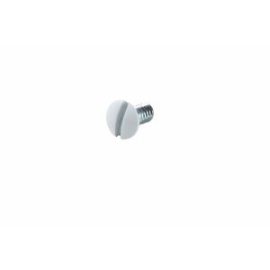 PASS AND SEYMOUR 509-W Wall Plate Screws, Oval Head Milled Slot, 6 x 32 Thread, White | CH4MVV