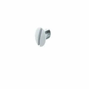 PASS AND SEYMOUR 509-W Wall Plate Screws, Oval Head Milled Slot, 6 x 32 Thread, White | CH4MVV