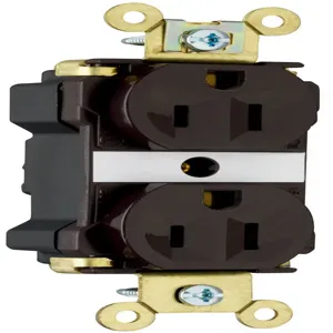 PASS AND SEYMOUR 5262-A Extra Heavy Duty Duplex Receptacle, Spec Grade, 15A, 125V, Brown | CH4ECE