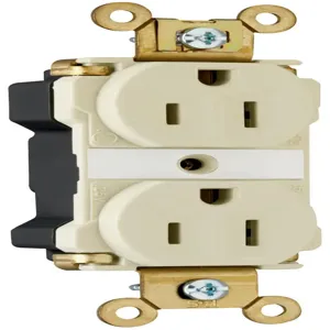 PASS AND SEYMOUR 5262-AI Extra Heavy Duty Duplex Receptacle, Spec Grade, 15A, 125V, Ivory | CH4ECG