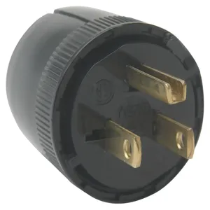 PASS AND SEYMOUR 5276-BK Dead Front Plug, Medium Duty, Black | CH4EYR