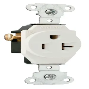 PASS AND SEYMOUR 5351-LA Single Receptacle Spec Grade, Heavy Duty, 20A, 125V, Light Almond | CH4DVV