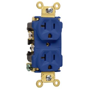 PASS AND SEYMOUR 5362-ABL Extra Heavy Duty Duplex Receptacle, Spec Grade, 20A, 125V, Blue | CH4ECT