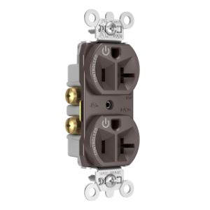 PASS AND SEYMOUR 5362CD Duplex Receptacle, Dual Controlled Plug Load, 20A, 125V, Brown | CH3ZNK