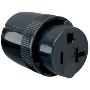 PASS AND SEYMOUR 5374-BK Connector, Dead Front, Black, 125V, Double Pole, 10-14 Awg | CH4EYP