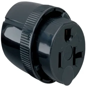 PASS AND SEYMOUR 5374-BK Connector, Dead Front, Black, 125V, Double Pole, 10-14 Awg | CH4EYP