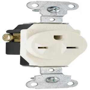 PASS AND SEYMOUR 5651-LA Single Receptacle Spec Grade, Heavy Duty, 15A, 250V, Light Almond | CH4DVQ