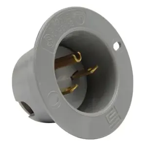 PASS AND SEYMOUR 5678-SS Flanged Inlet, Gray | CH4DDN