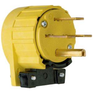 PASS AND SEYMOUR 5741-AN Angle Plug, Yellow, 30A, 125V, 4 Wire | CH4FAD