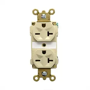 PASS AND SEYMOUR 5862-AI Extra Heavy Duty Duplex Receptacle, Spec Grade, 20A, 250V, Ivory | CH4EDC