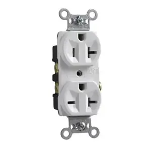 PASS AND SEYMOUR 5890-W Combination Receptacle, Side Wire, 20A, 125/250V, White | CH4DGG