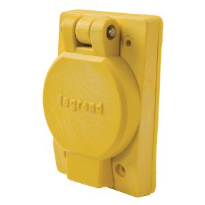 PASS AND SEYMOUR 69W75 Watertight Single Receptacle, 250V, Yellow | CH4AHA