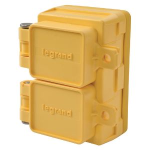 PASS AND SEYMOUR 60W49DPLX Watertight Duplex Receptacle, 15A, 250V, Yellow | CH3YZE