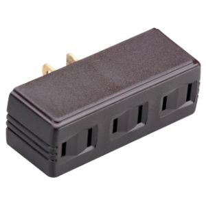 PASS AND SEYMOUR 63 Plug In Adapter, 2 Pole, 2 Wire, 15A, 125V, Brown | CH3YZZ