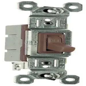 PASS AND SEYMOUR 660-NAG Toggle Switch, Grounding, Brown | CH4FBU