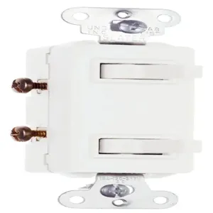 PASS AND SEYMOUR 680-W Toggle Combo Switch, Single Pole, Non Grounding, 15A, 120/277V, White | CH3YWL