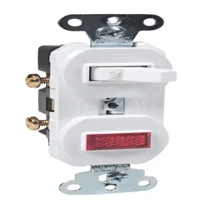 PASS AND SEYMOUR 692-W Combination Switch, Non Grounding, Pilot Light, 15A, 120/125VAC, White | CH4FDY