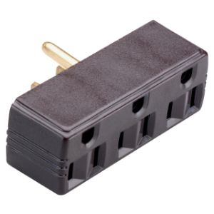 PASS AND SEYMOUR 697 Plug-In-Adapter, 2-polig, 3-adrig, 15 A, 125 V, braun | CH3ZAA