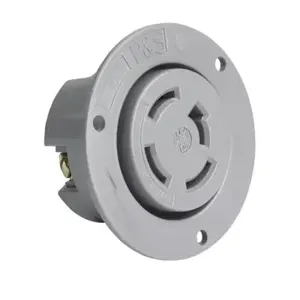 PASS AND SEYMOUR 7409-SS Flanged Outlet, 20A, Gray, 120V, 4 Wire | CH4EJA